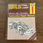 1984-1988 Haynes Repair Manual Dodge Daytona & Chrysler Laser 1140 Used. Price: $6.36.