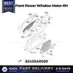 Genuine Front Power Window Motor 82460AR500 For Hyundai Genesis GV70 New. Price: $129.00.