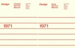 1971 Dodge Challenger Dart Shop Service Repair Manual Engine Drivetrain Wiring New. Price: $94.50.