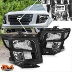 For 16-24 Nissan Titan Xd Oe Style Black Housing Clear Corner Headlights Lamps New. Price: $215.89.