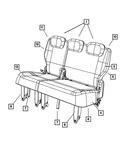 Genuine Mopar Rear Seat Cushion Cover Right 1TU871VSAA New. Price: $70.38.
