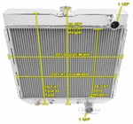 1964-1967 Ford Galaxie All Aluminum 3 Row Core Kr Champion Radiator New. Price: $302.53.