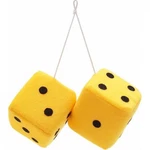 3" Yellow Fuzzy Dice With Black Dots - Pair New. Price: $20.97.