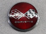 Gm #347914 1975-1976 Corvette Rear Fuel Door Emblem Used. Price: $35.00.
