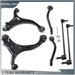6PC Suspension Kit Front Control Arm Sway Bar Tierod For Hyundai Santa Fe 07-12 New. Price: $69.24.
