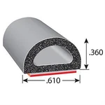 Trimlok X109HTSINGLE D-shaped Epdm Sponge Rubber Seal H0.36" W0.61" (500FT) New. Price: $140.00.