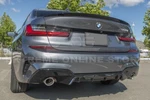Fit 19-UP G20 3-SERIES M-sport Glossy Black Abs Rear Bumper Round Tips Diffuser New. Price: $129.98.