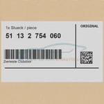 Genuine Mini 51132754060 - Clubdoor Trim Neu. Price: $117.45.