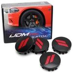 4PC Set 63MM Red // Slash Wheel Center Caps For Dodge Charger Challenger Durango New. Price: $23.09.