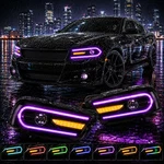Headlights For Dodge Charger 2011-2014 Multicolor Rgb Led Projector Drl Assembly New. Price: $374.99.