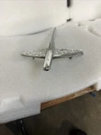 1955 Ford Fairlane Hood Ornament Bn 16853-C Jet Plane, Chrome Plated, Car Part Used. Price: $55.00.