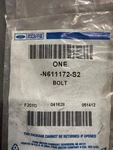 New Ford Motor Company Oem Bolt Part No. N611172-S2 Used. Price: $30.00.