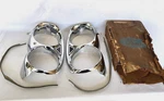 Nos 1967 Ford Galaxie Trim Bezel Headlamp Moldings Surround New. Price: $635.00.
