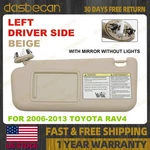 Beige Left Driver Sun Visor With Mirror For Toyota RAV4 2006-2013 74320-42501-A1 New. Price: $25.99.