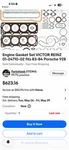 Victor Reinz Engine Gasket Set For 1983-1984 Porsche 928 01-24710-02 New. Price: $495.00.