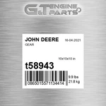 T58943 Gear Fits John Deere (surplus Open Box) New. Price: $919.49.