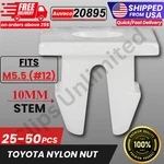 20895 Toyota Natural Nylon Nut M5.5 (#12) Front Bumper 90189-06193 New. Price: $25.19.