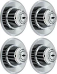 4 Piece Tall Chrome Rally Wheel Derby Cap Set With Center Bow Tie New. Price: $248.96.