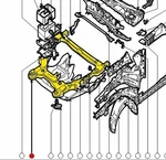 Crossmember/k-frame Front 3.5L Without Turbo Fits 10-12 Flex 12599844 Used. Price: $385.02.